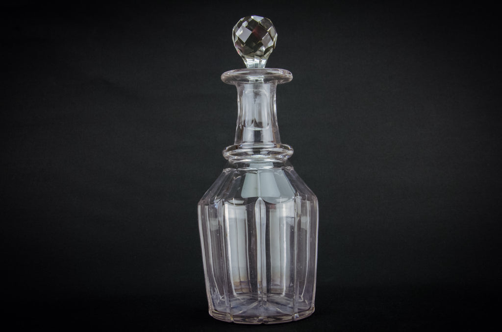 Cut glass barrel decanter