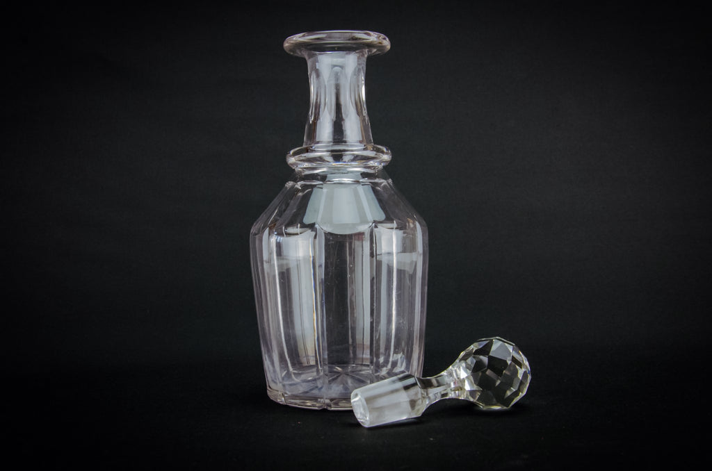 Cut glass barrel decanter