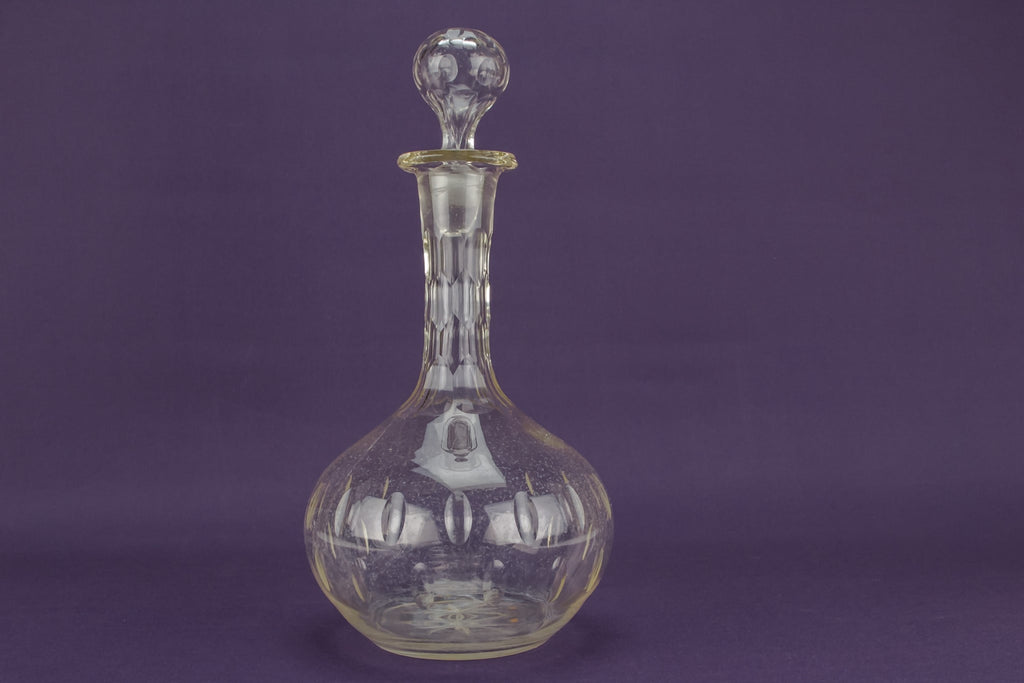 Cut glass wine decanter