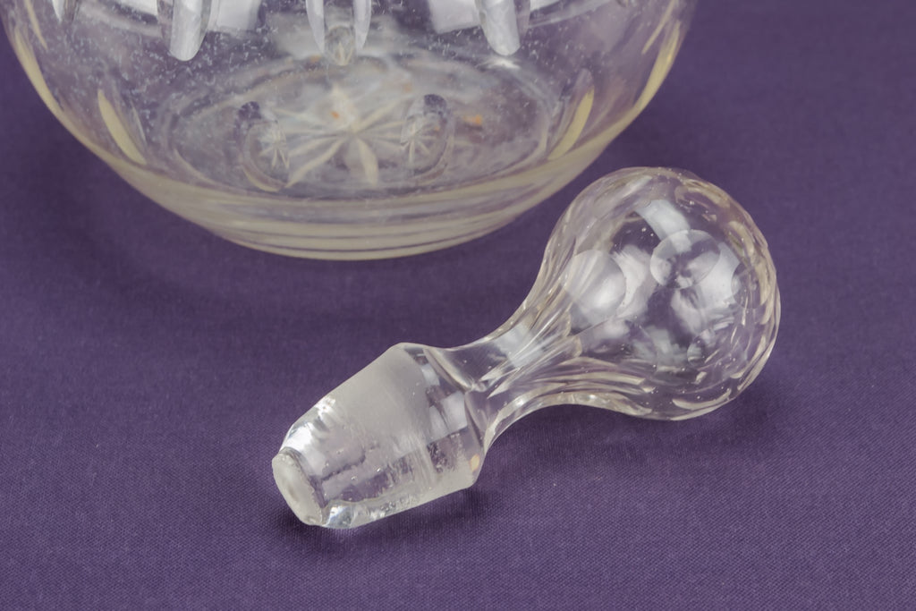 Cut glass wine decanter