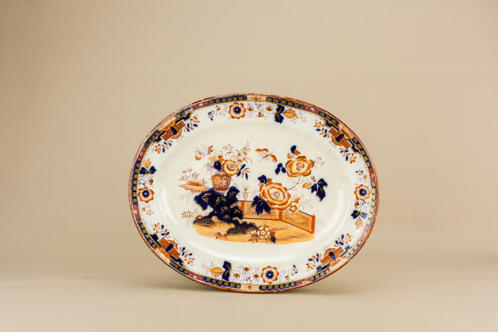 High Victorian pottery platter