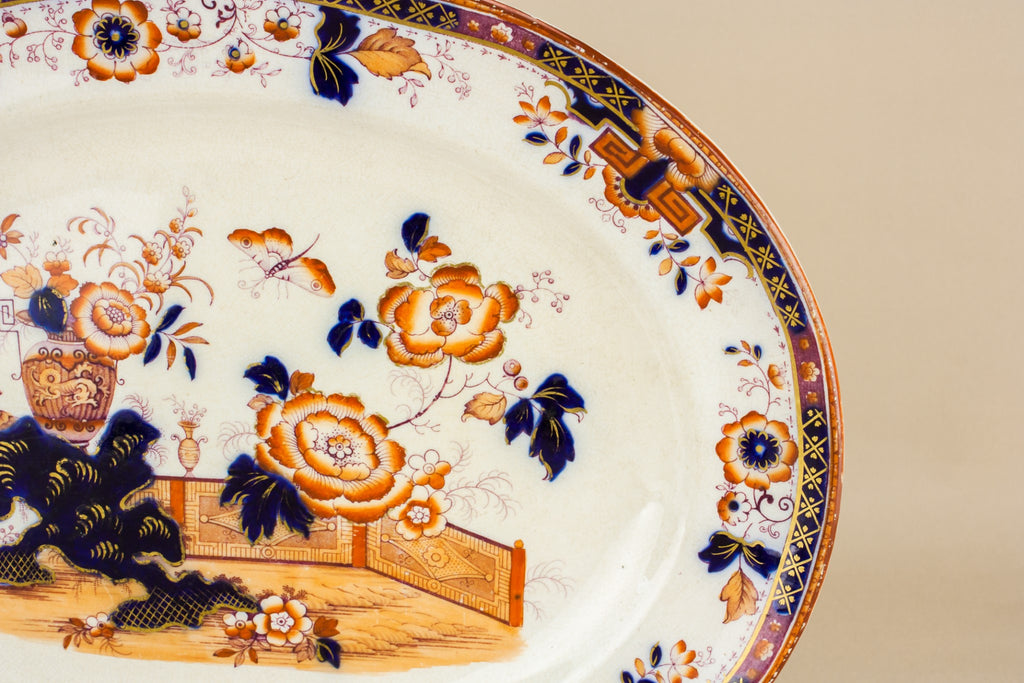 High Victorian pottery platter