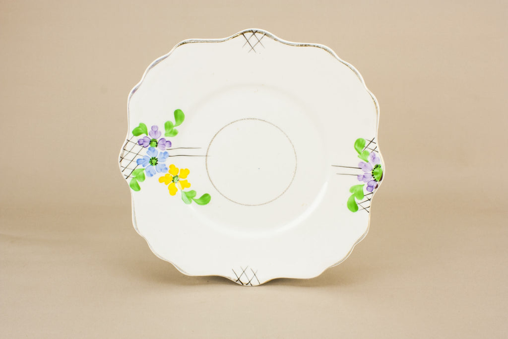 Art Deco bone china cake plate