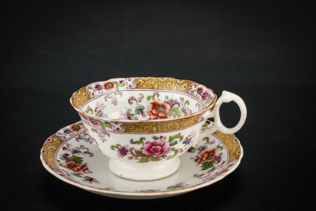 Floral tea set for four