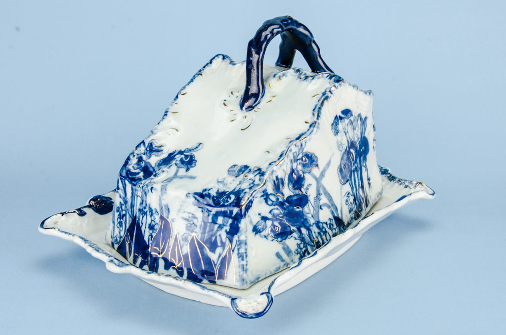Blue and white cheese dish