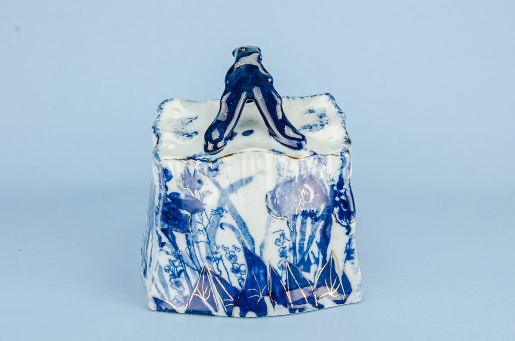 Blue and white cheese dish