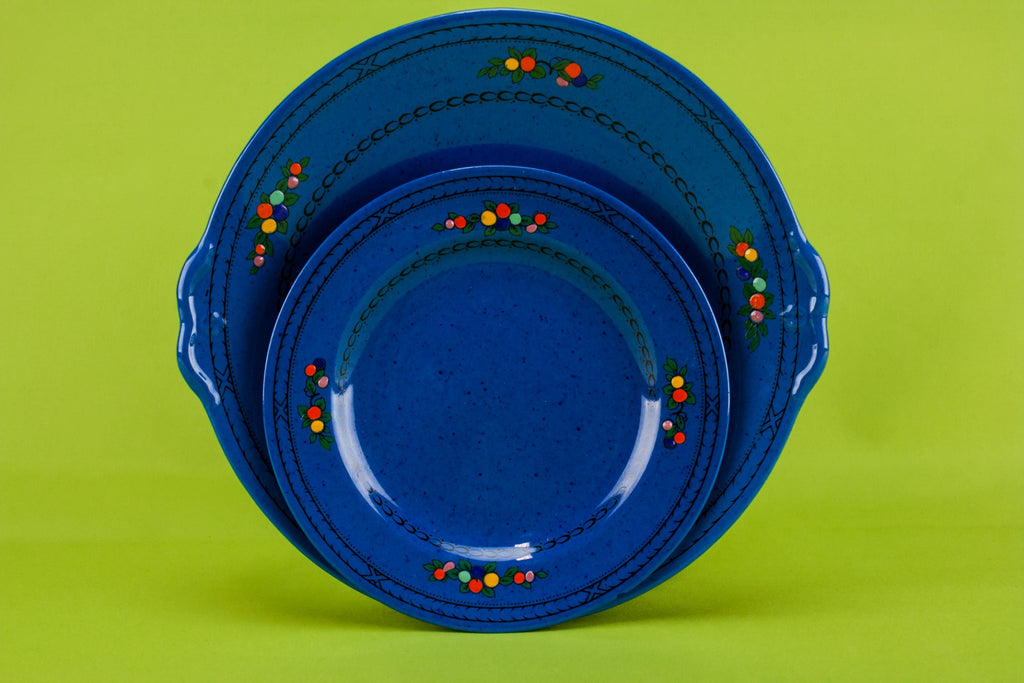 Art Deco blue tea set