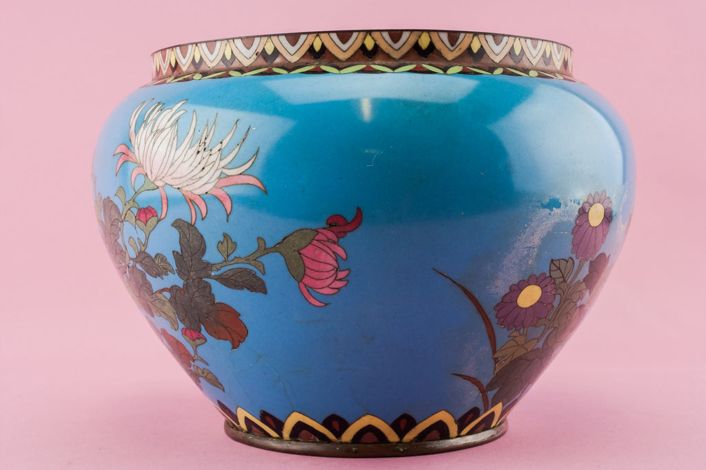 Cloisonne enamel jar