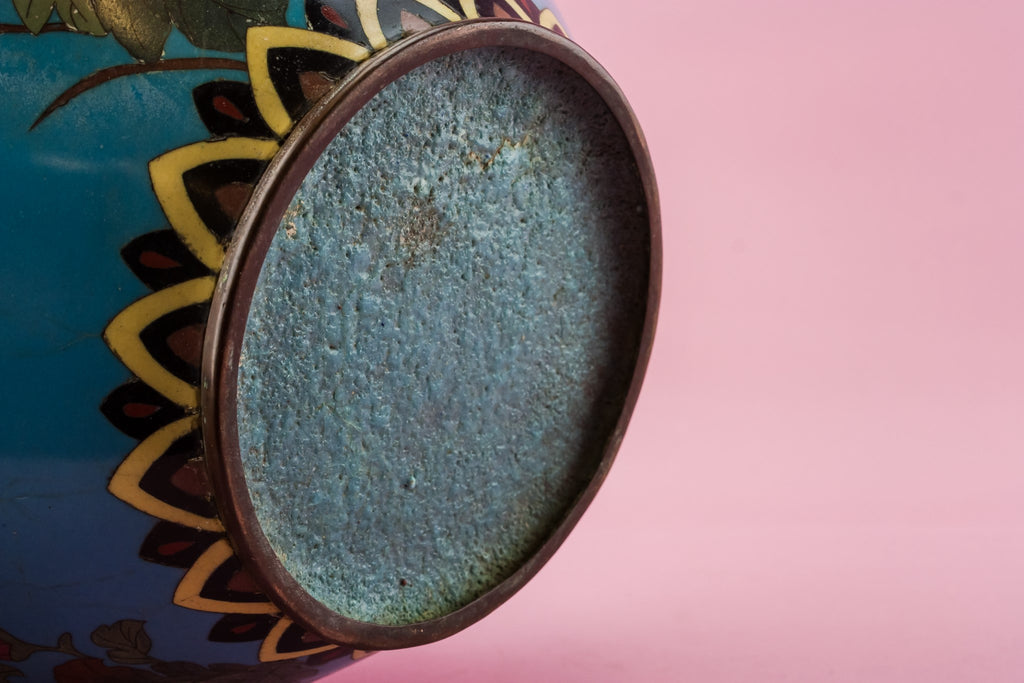Cloisonne enamel jar