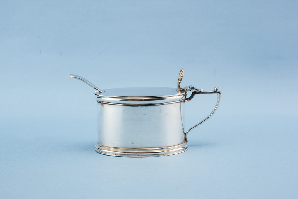 Silver condiment pot