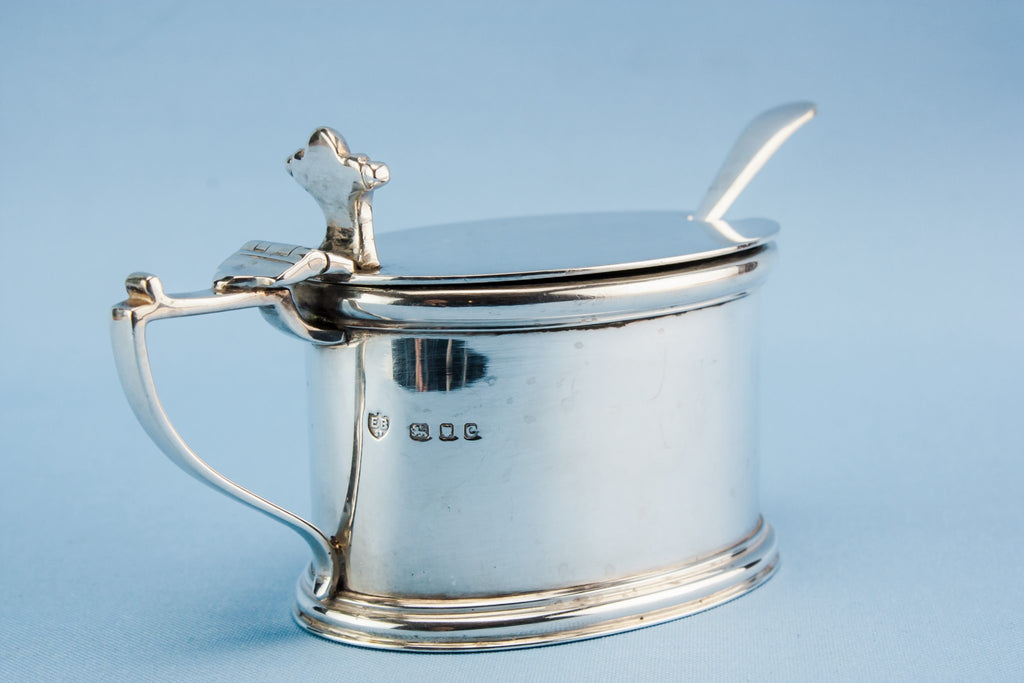 Silver condiment pot