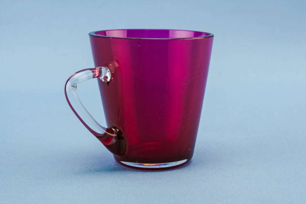Small cranberry red cup