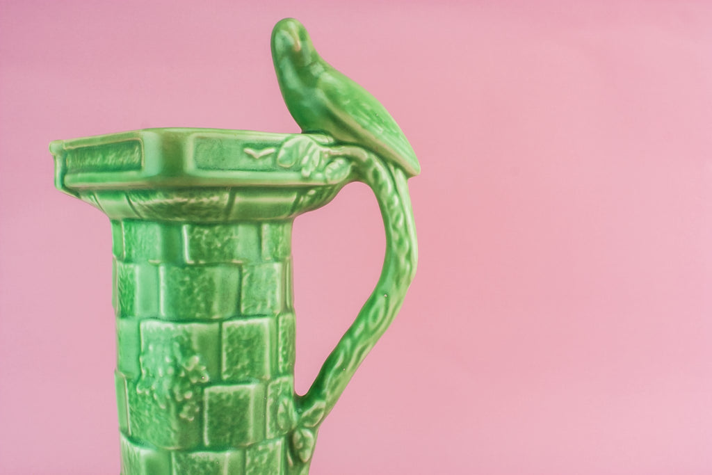 Green pottery jug
