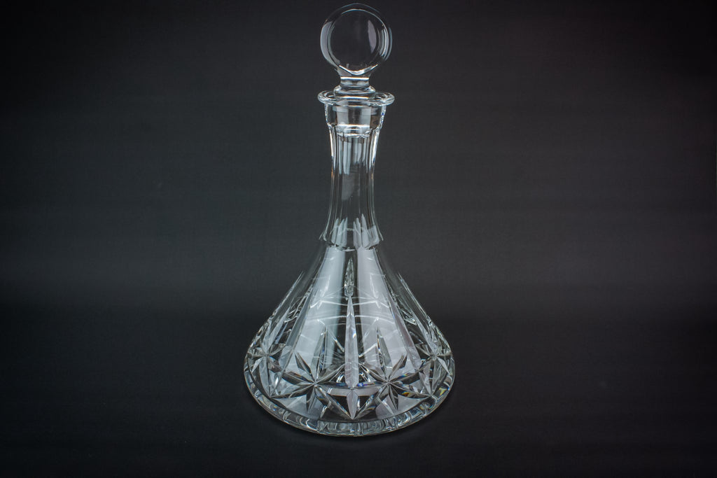 Port cut glass ship decanter