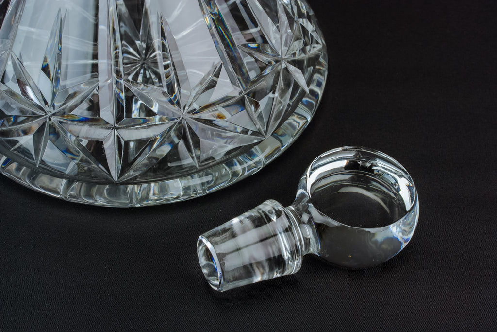 Port cut glass ship decanter