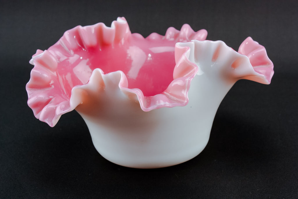 Blown glass serving bowl