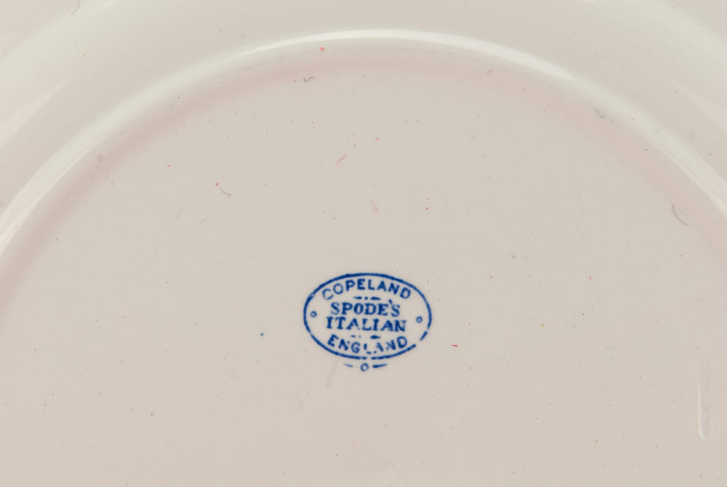 Blue and white sandwich dish