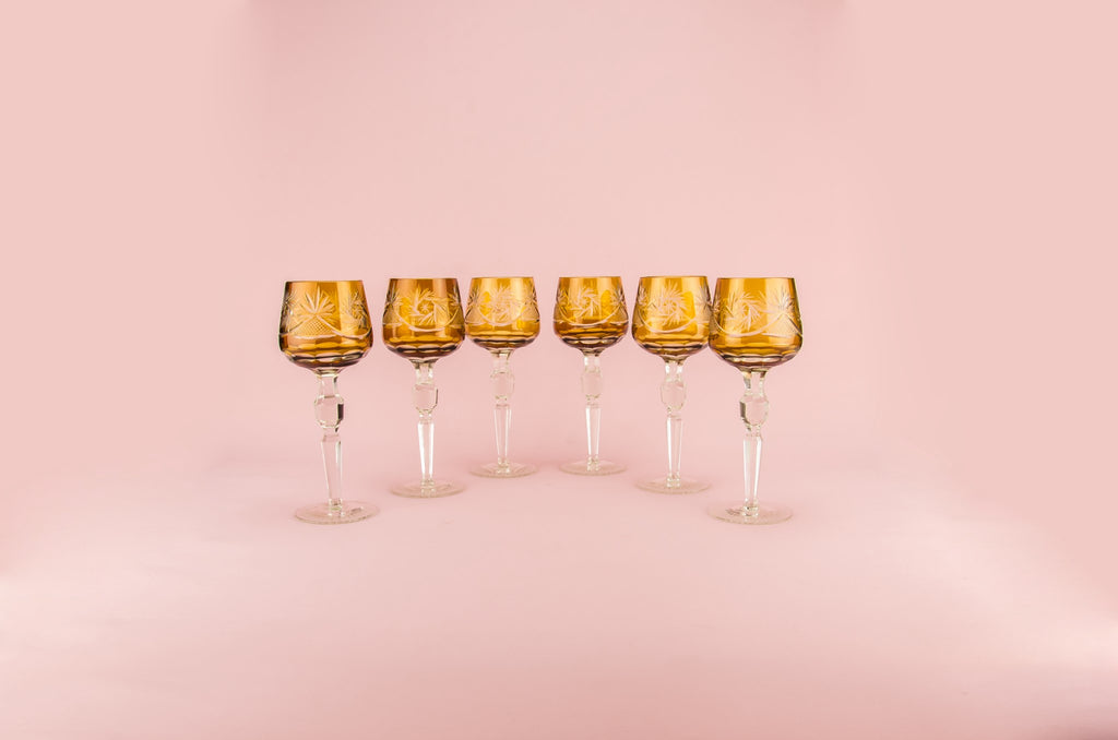 6 large wine glasses