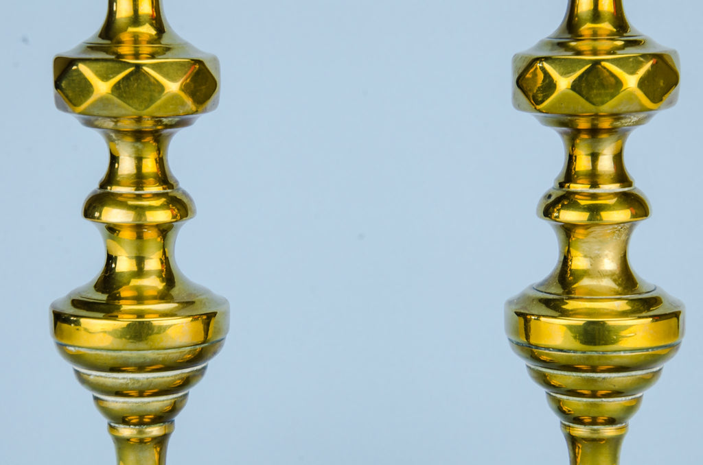 Pair of brass candlesticks