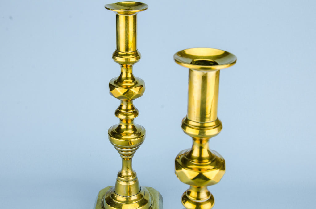 Pair of brass candlesticks