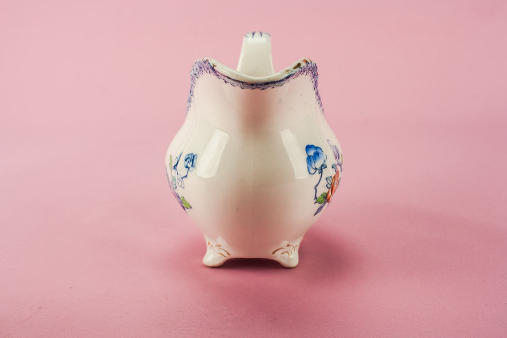 Blue and white gravy boat