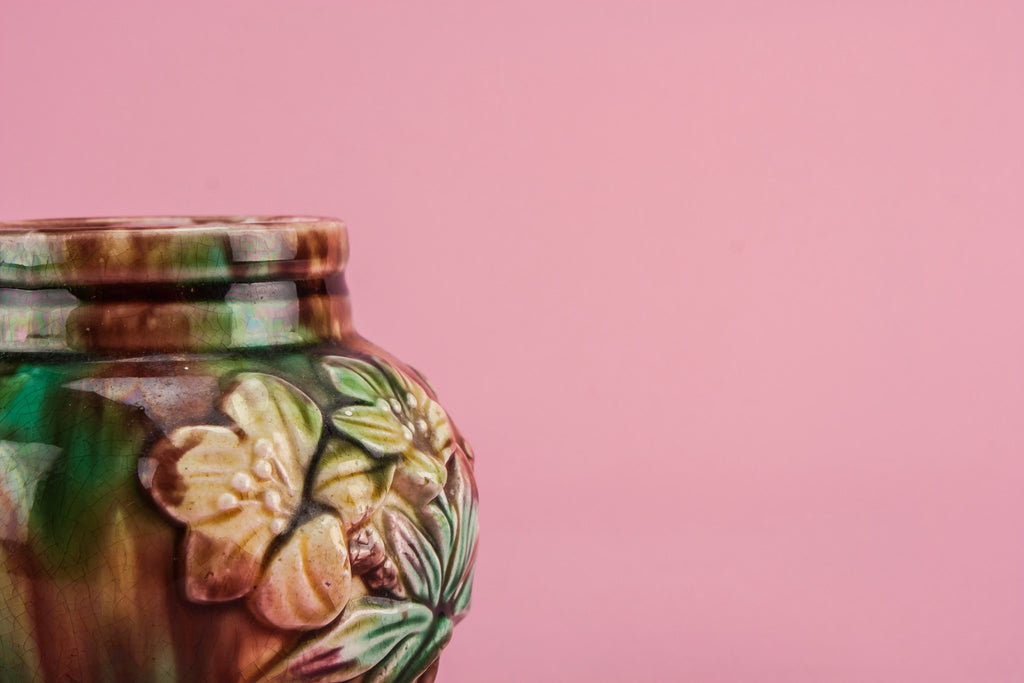 Small majolica vase