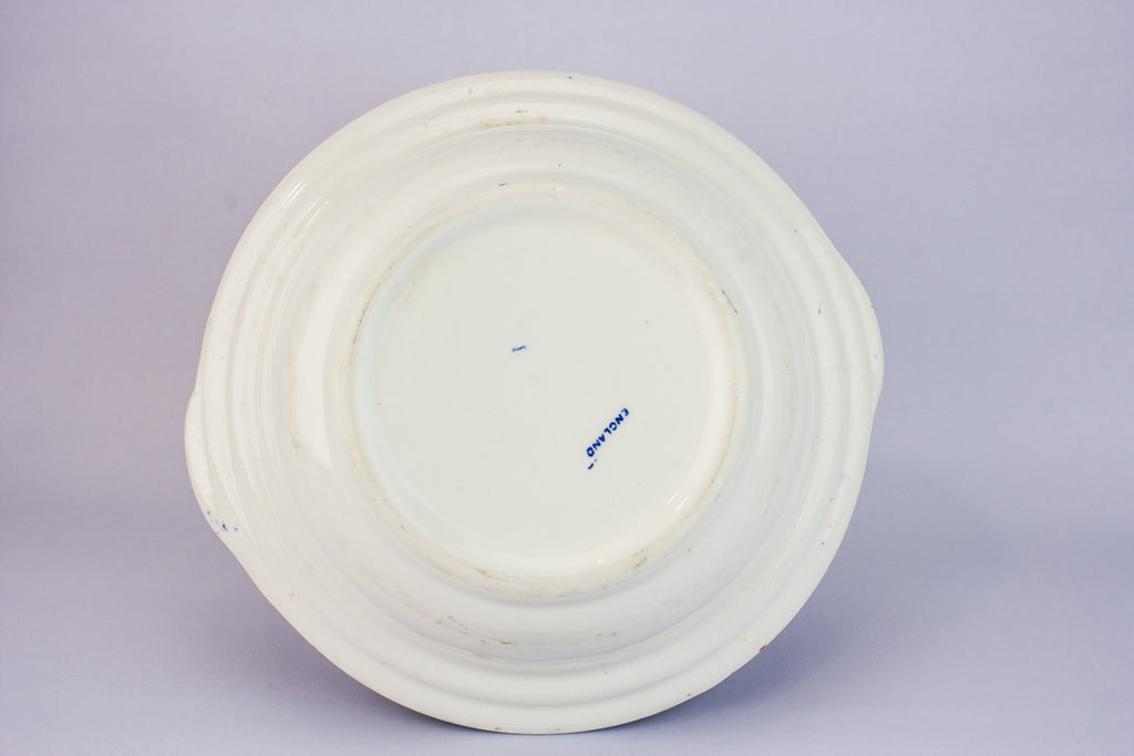 Blue and white serving bowl