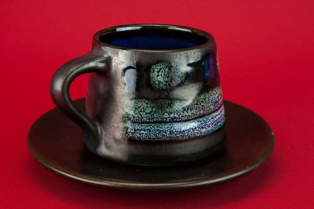 Pottery coffee set for six