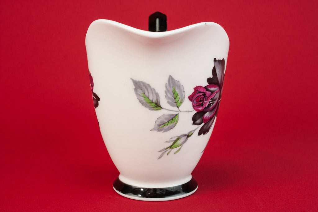 Black bone china creamer