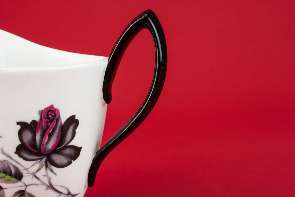 Black bone china creamer