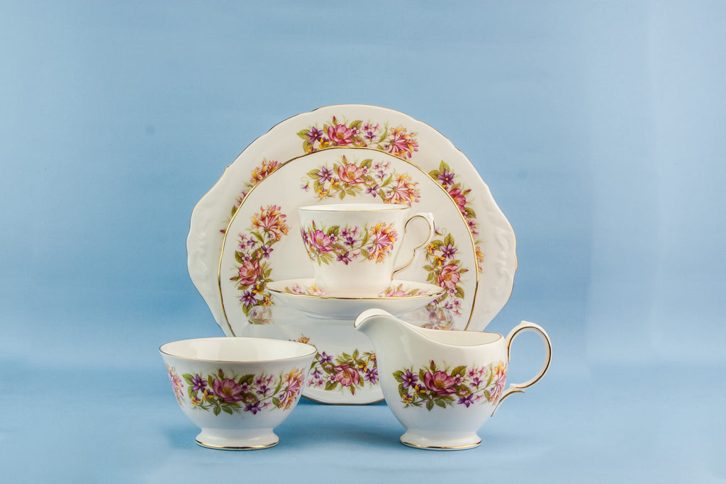 Bone china tea set for six