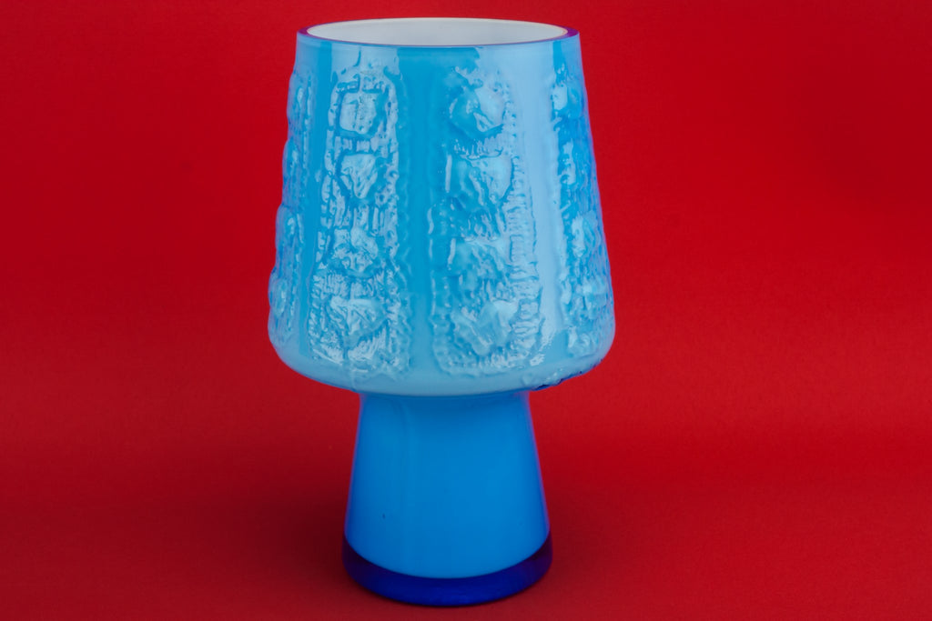 Modernist blue glass vase
