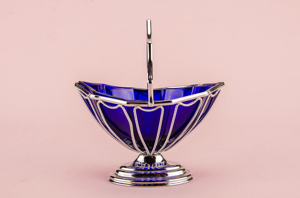 Glass Art Deco sugar bowl