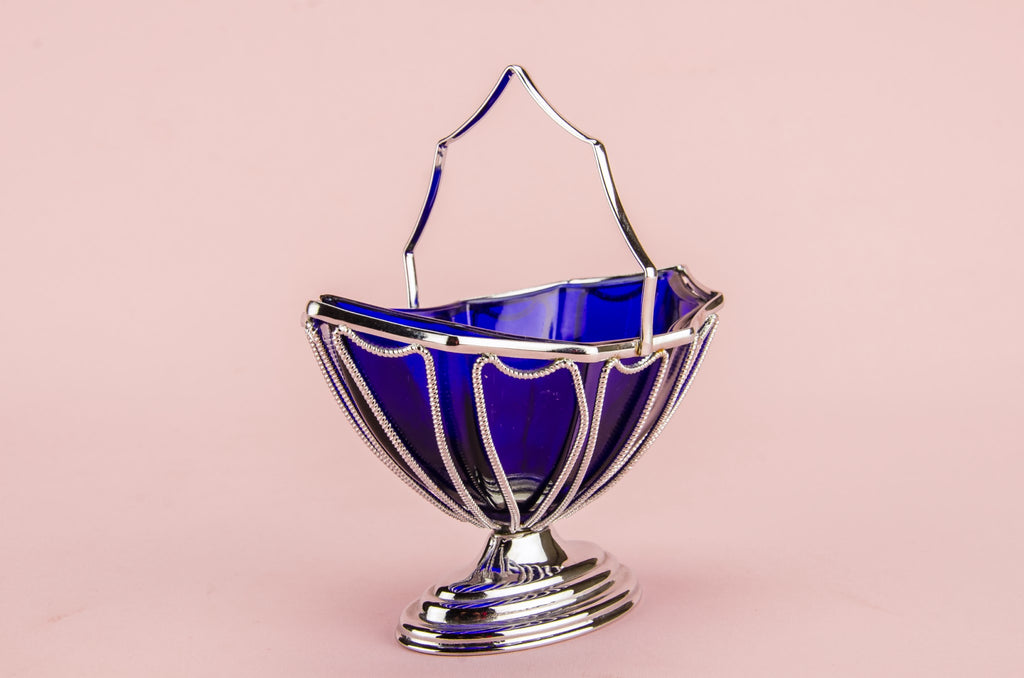 Glass Art Deco sugar bowl