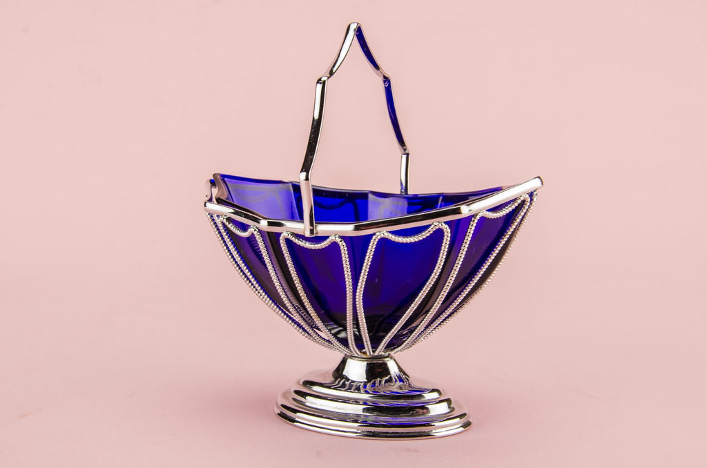 Glass Art Deco sugar bowl