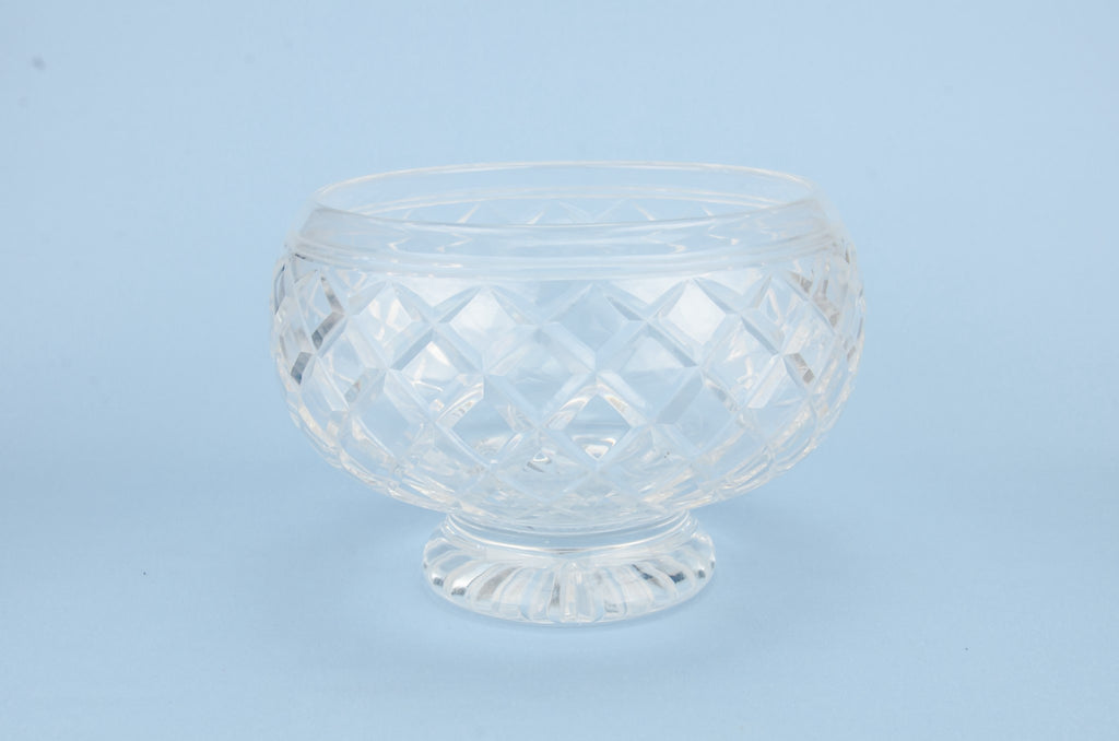 Retro cut glass serving bowl