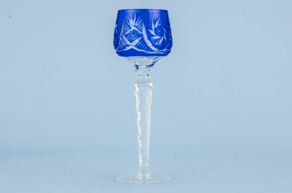 2 blue shot stem glasses