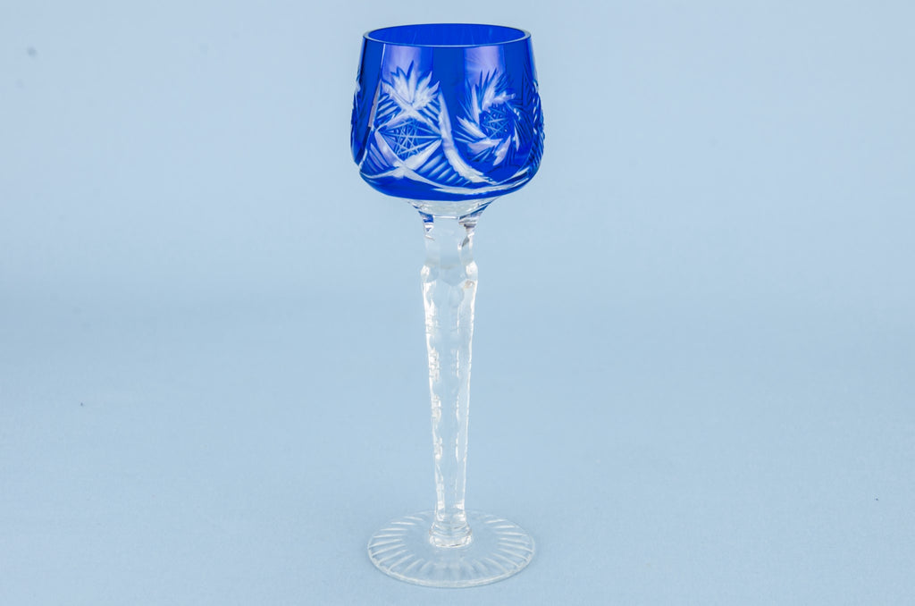 2 blue shot stem glasses