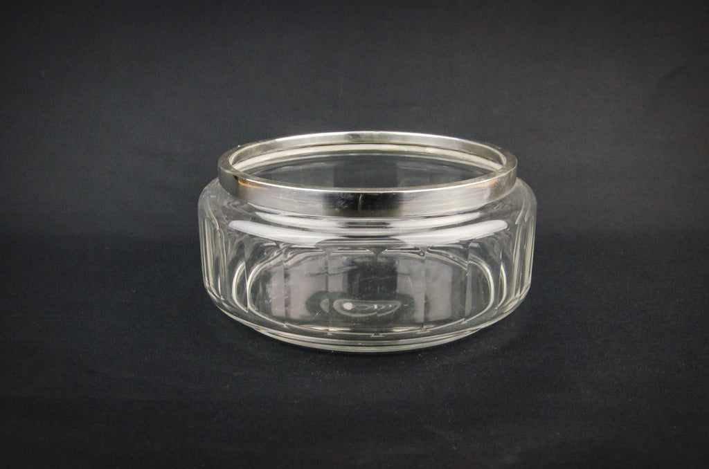 Glass & silver salad bowl