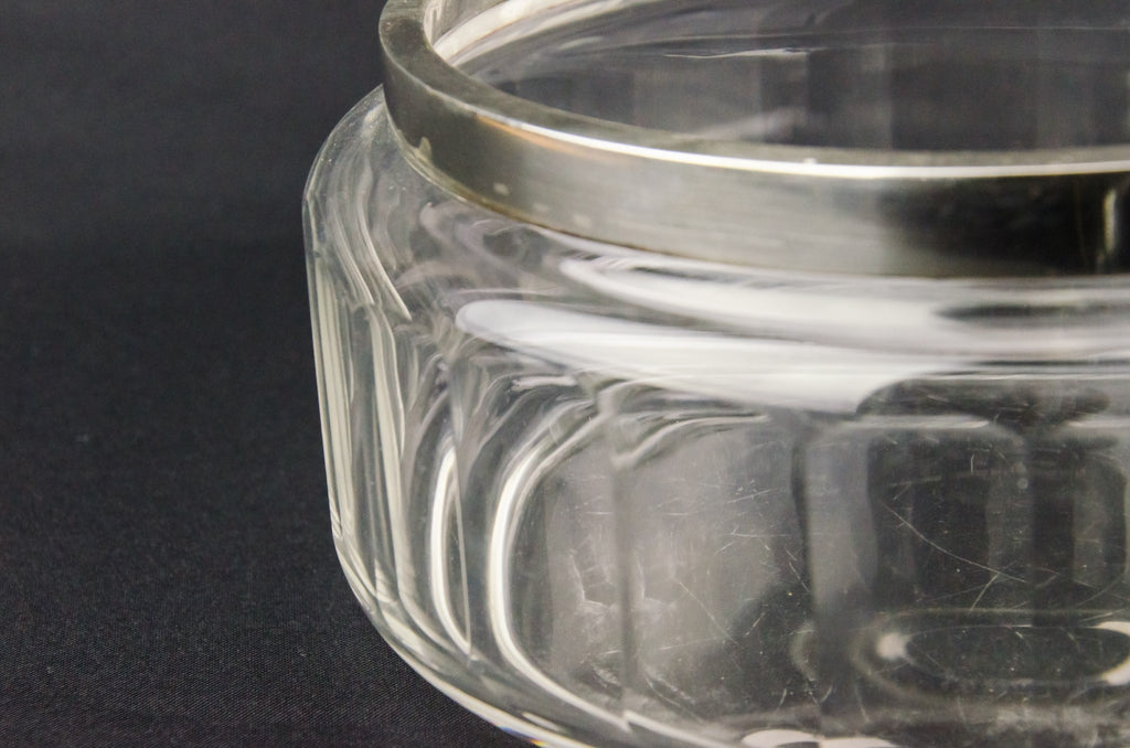Glass & silver salad bowl