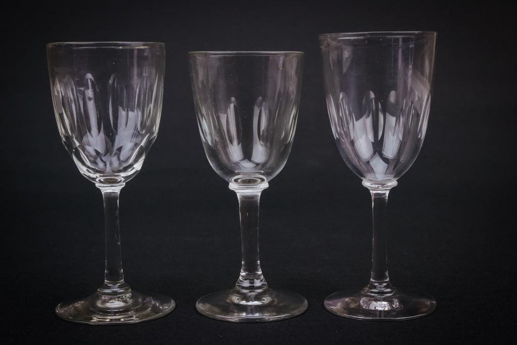 6 small port glasses