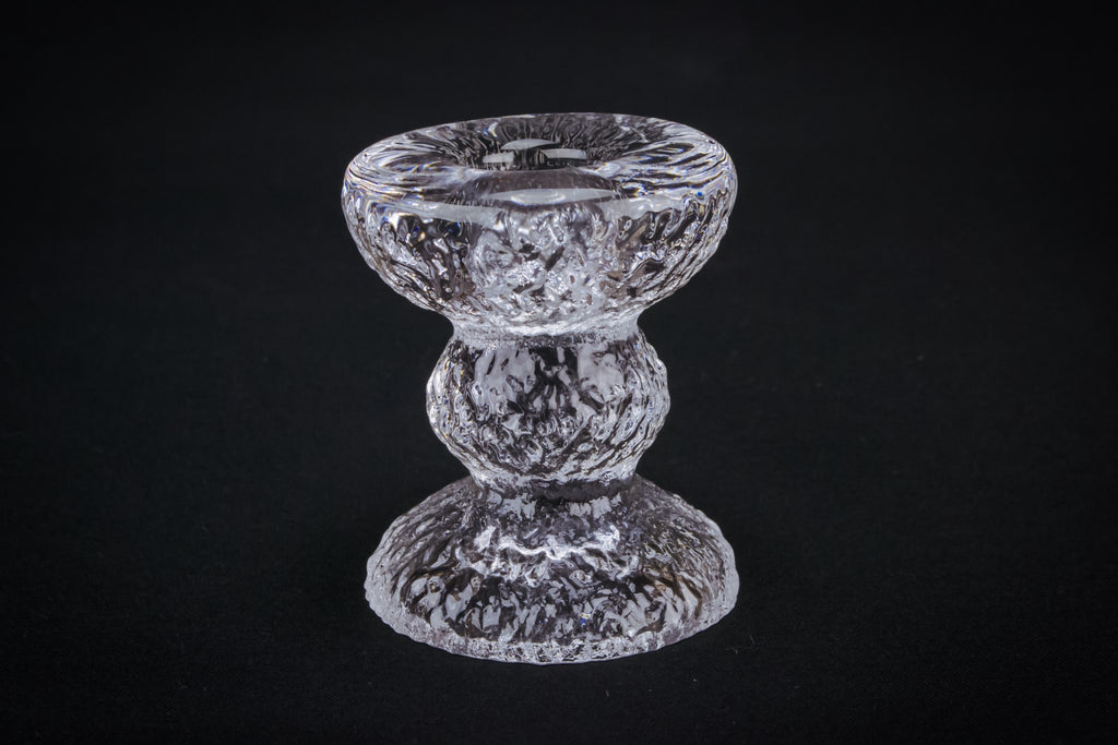 Glass Modernist candlestick