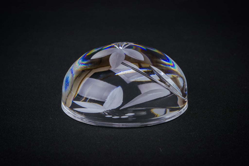 Cut glass paperweight