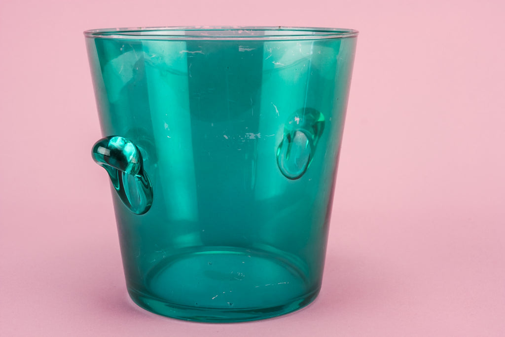 Green glass wine cooler