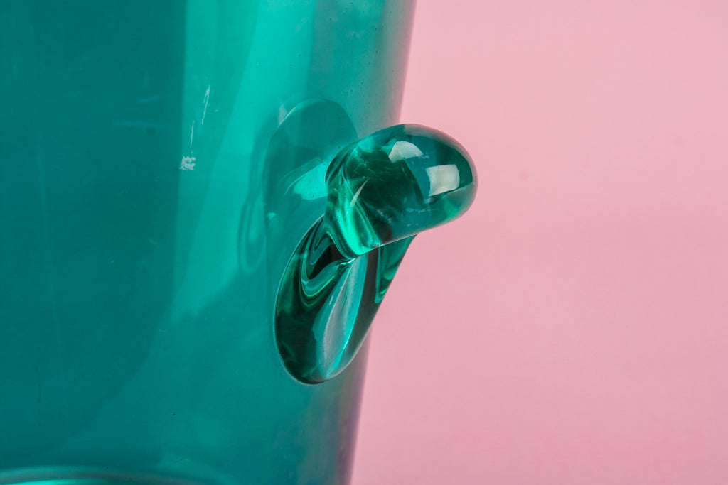 Green glass wine cooler