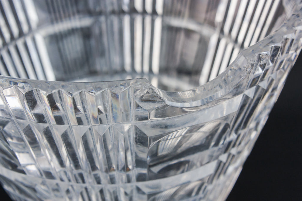 Cut glass funnel vase
