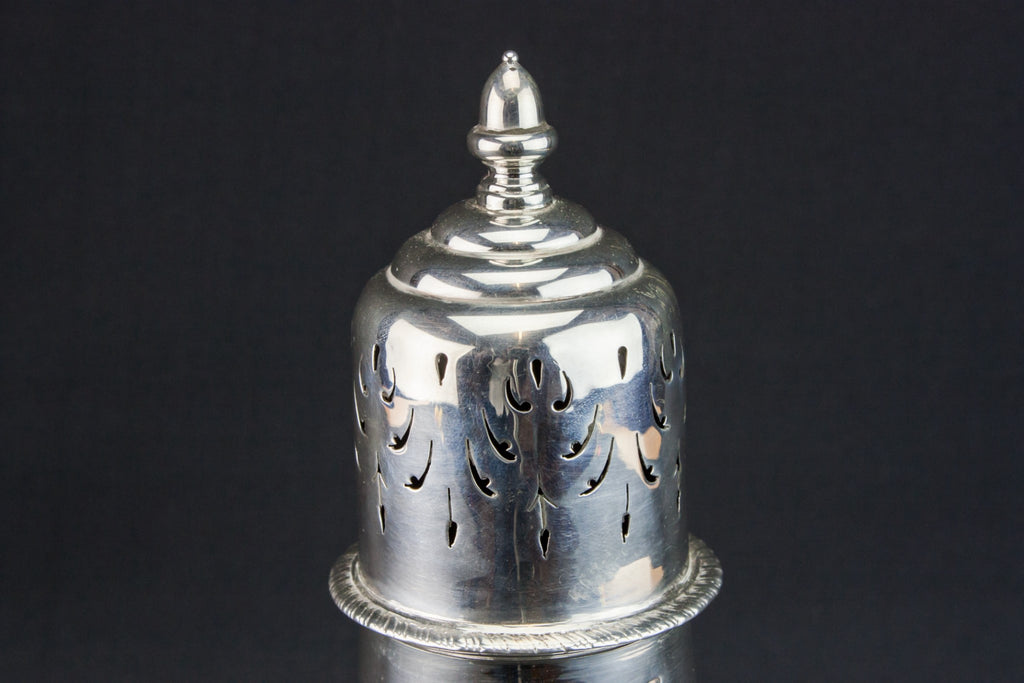 Large silver sugar caster