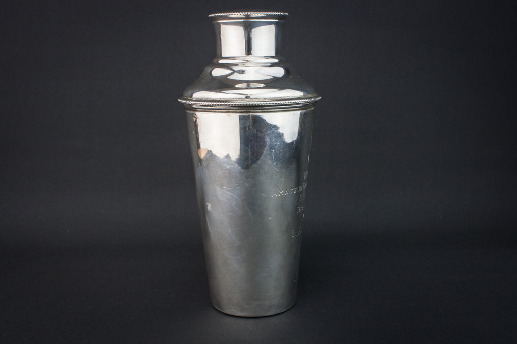 Silver cocktail shaker