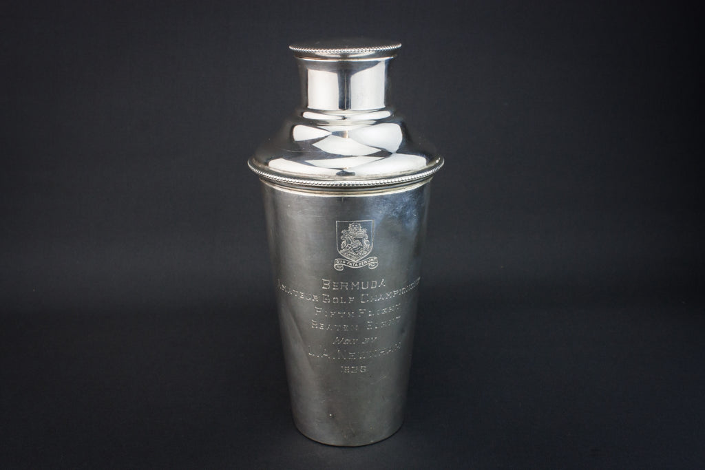 Silver cocktail shaker