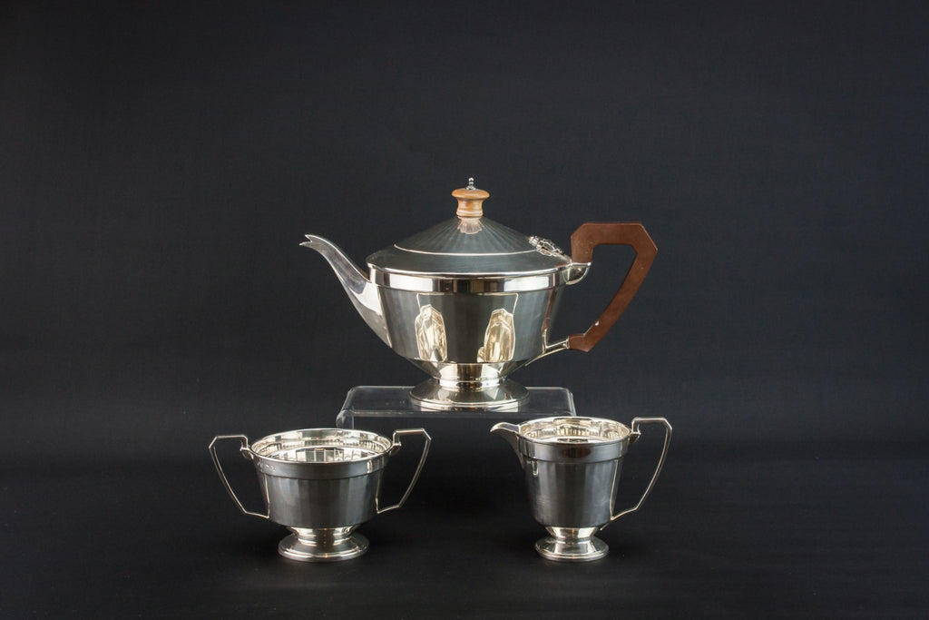 Art Deco silver tea set